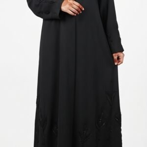 Luxury black embroidered abaya by Azmira Collection